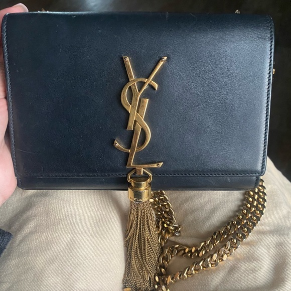 Yves Saint Laurent Handbags - Yves Saint Laurent Black and Gold Women's Bag